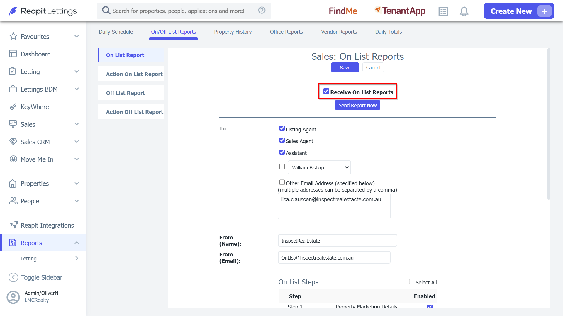 How To Set up the On VL Email for Sales
