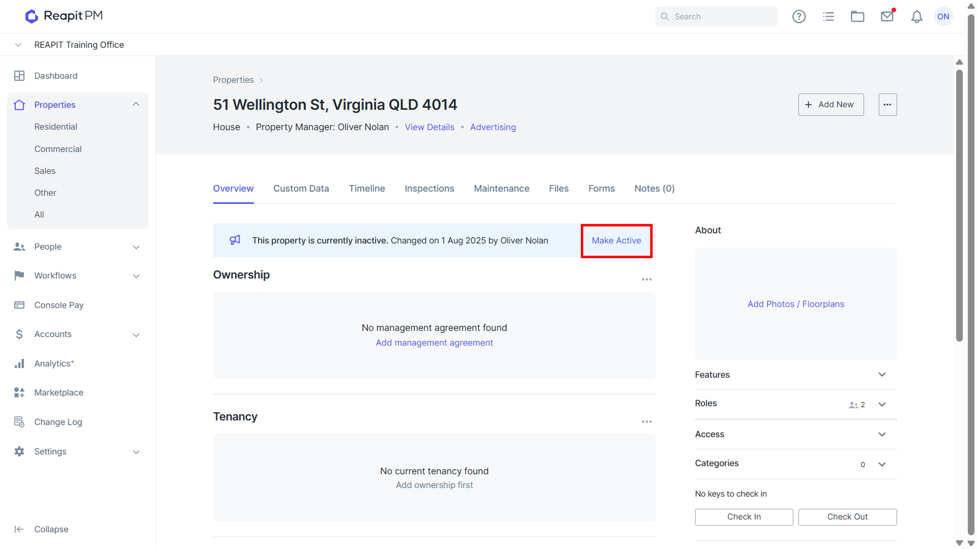 Adding and Managing Properties