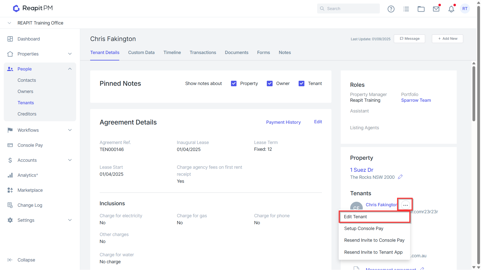 Notifying tenants by SMS after sending them an email