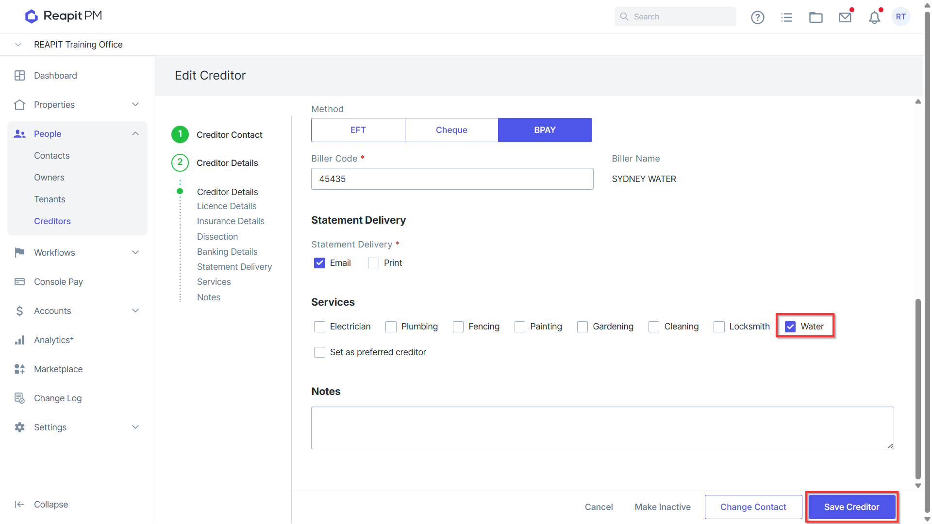 Setting up and Creating Tenant Water Invoices via On-Charging