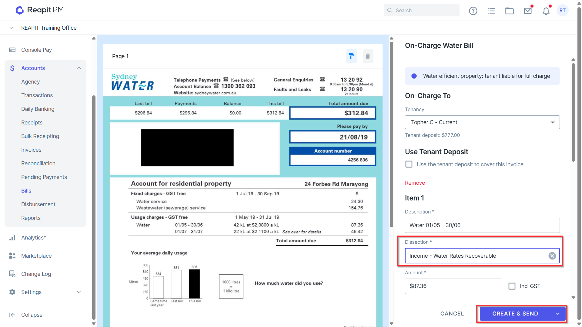 Setting up and Creating Tenant Water Invoices via On-Charging