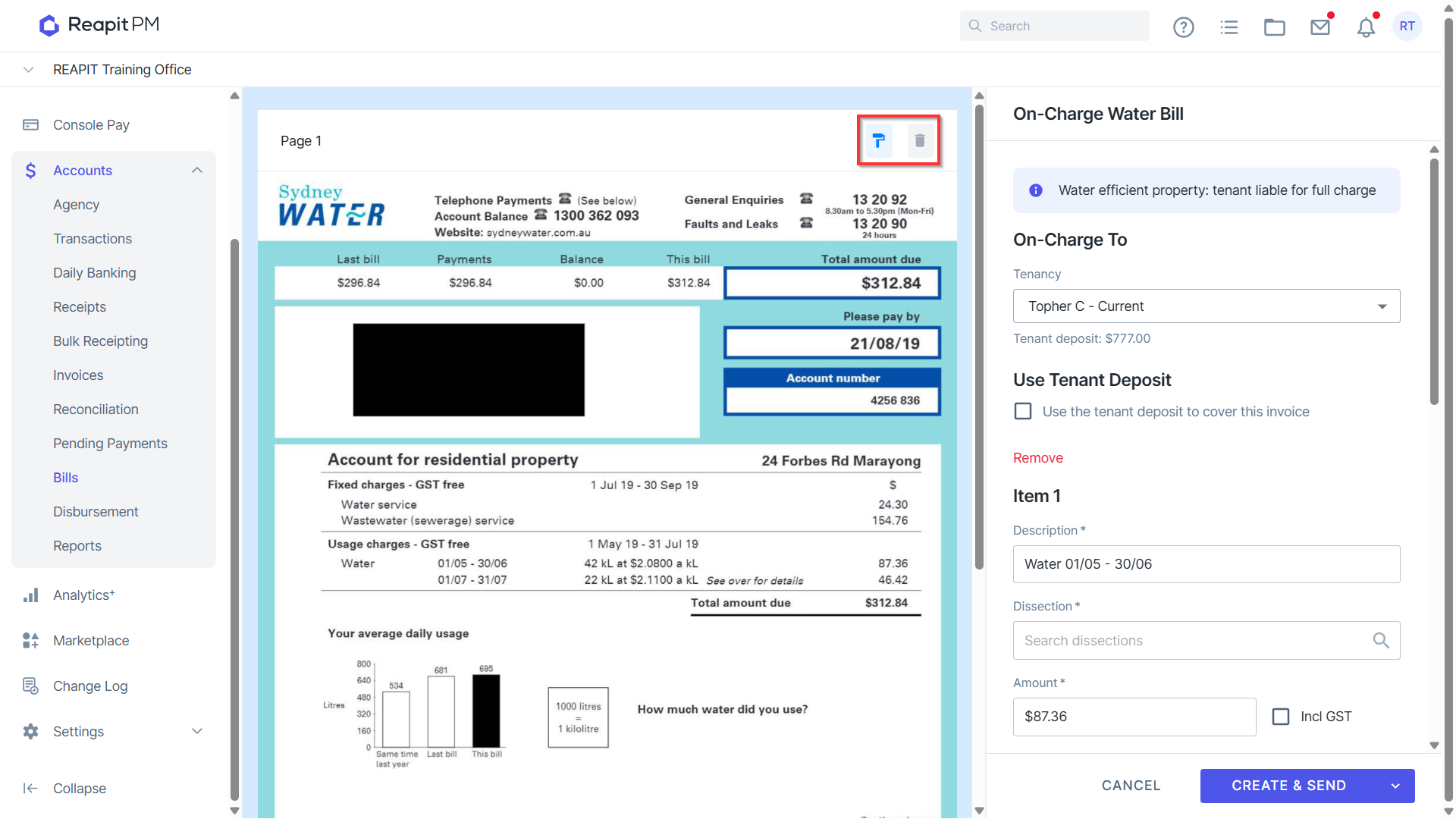 Setting up and Creating Tenant Water Invoices via On-Charging