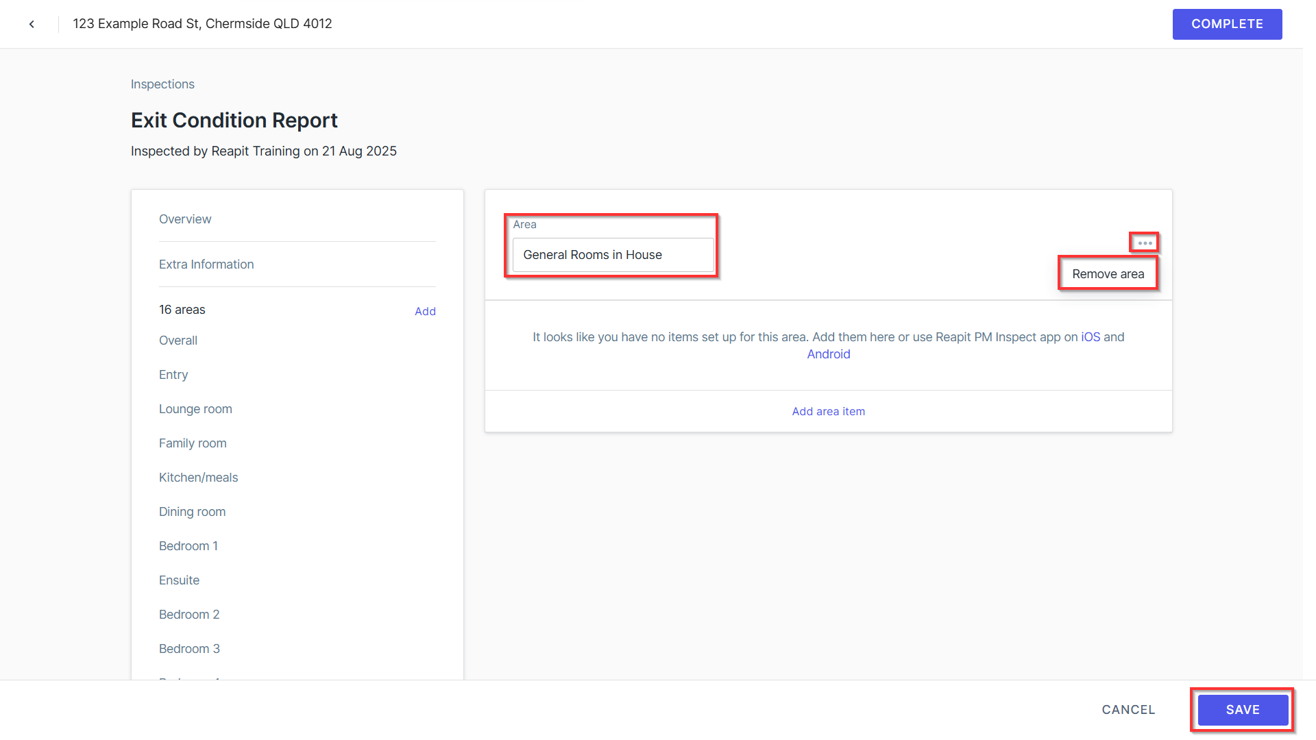 Creating and Sending Inspection Reports