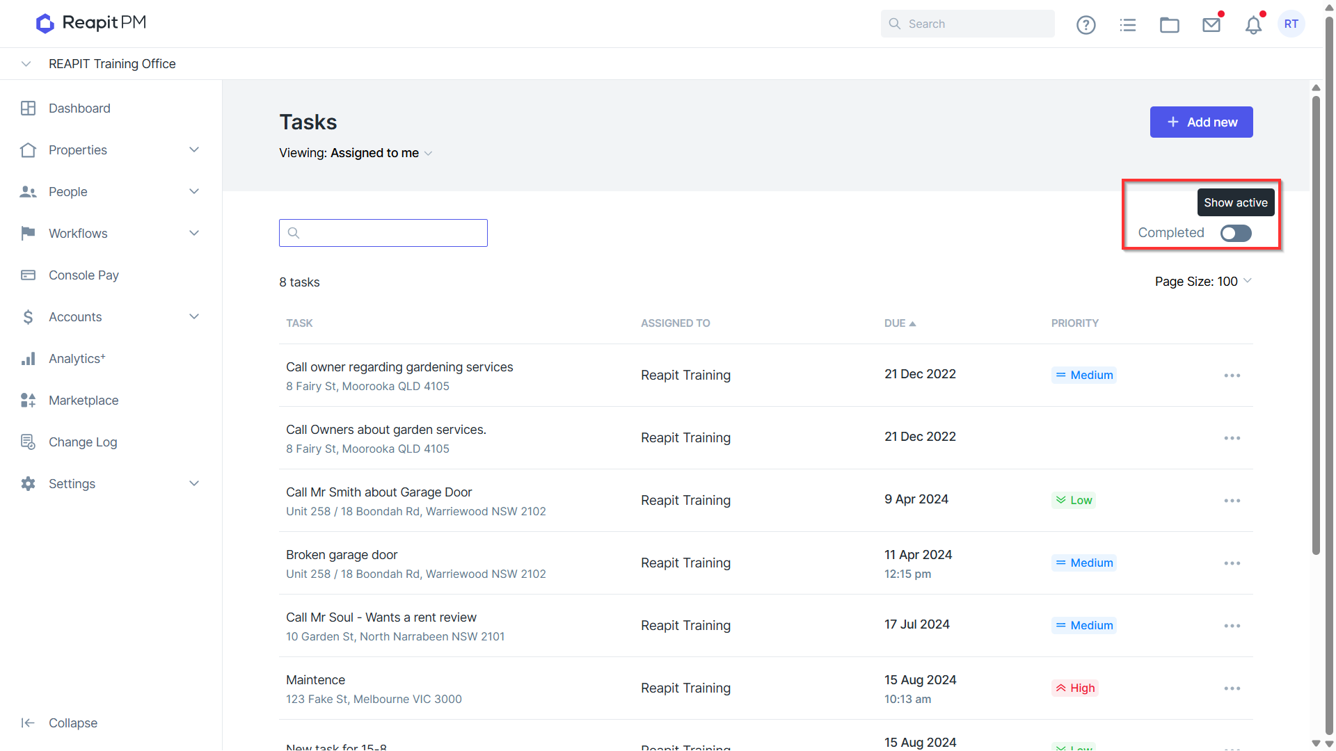 Tasks