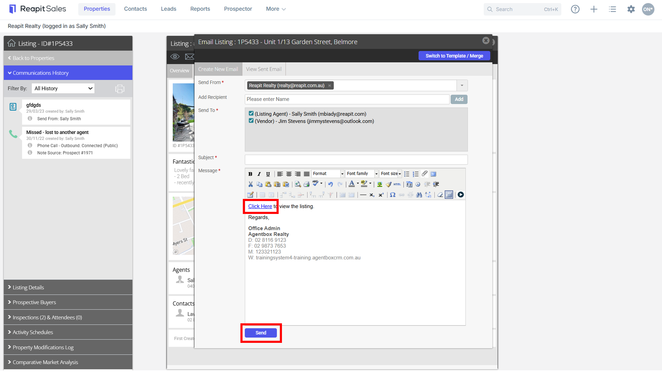 How to insert a link in an email or email template