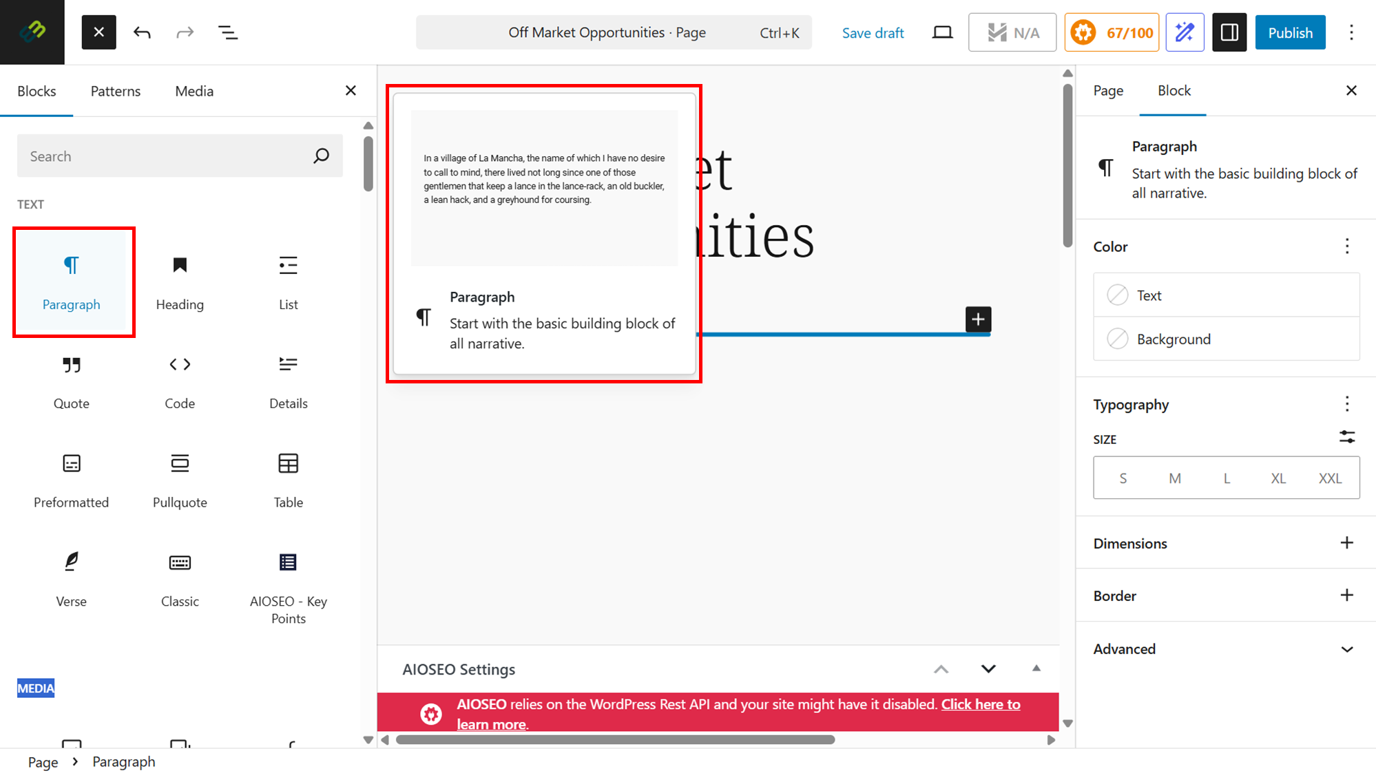 Creating a Page