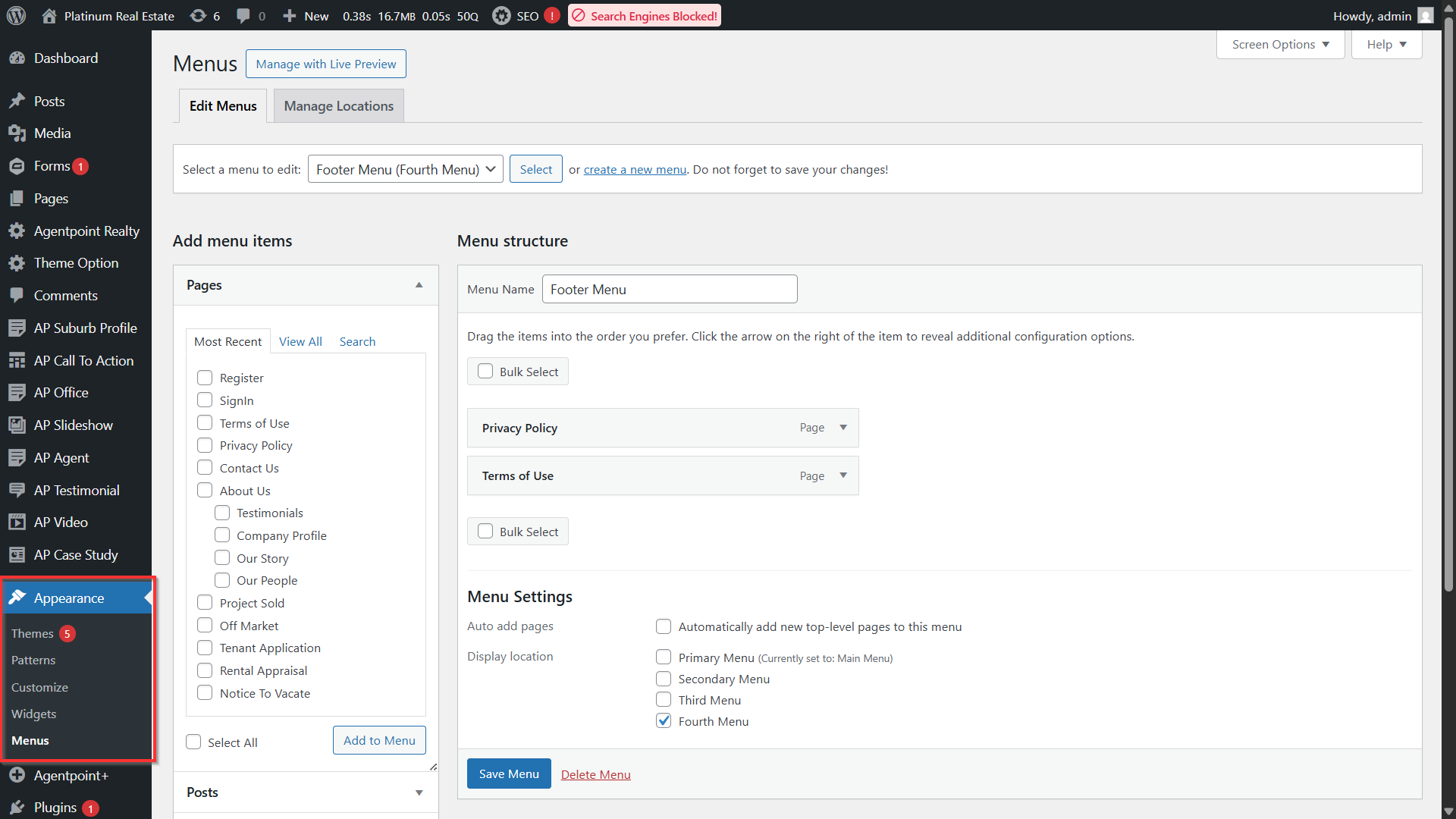 Adding, Editing and Removing Menu/Sub-menu Items on Reapit Websites