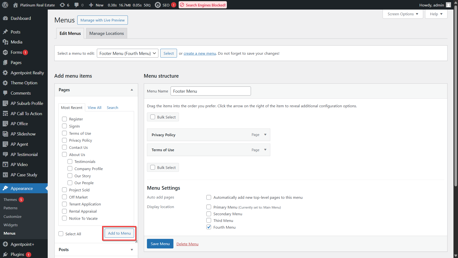 Adding, Editing and Removing Menu/Sub-menu Items on Reapit Websites