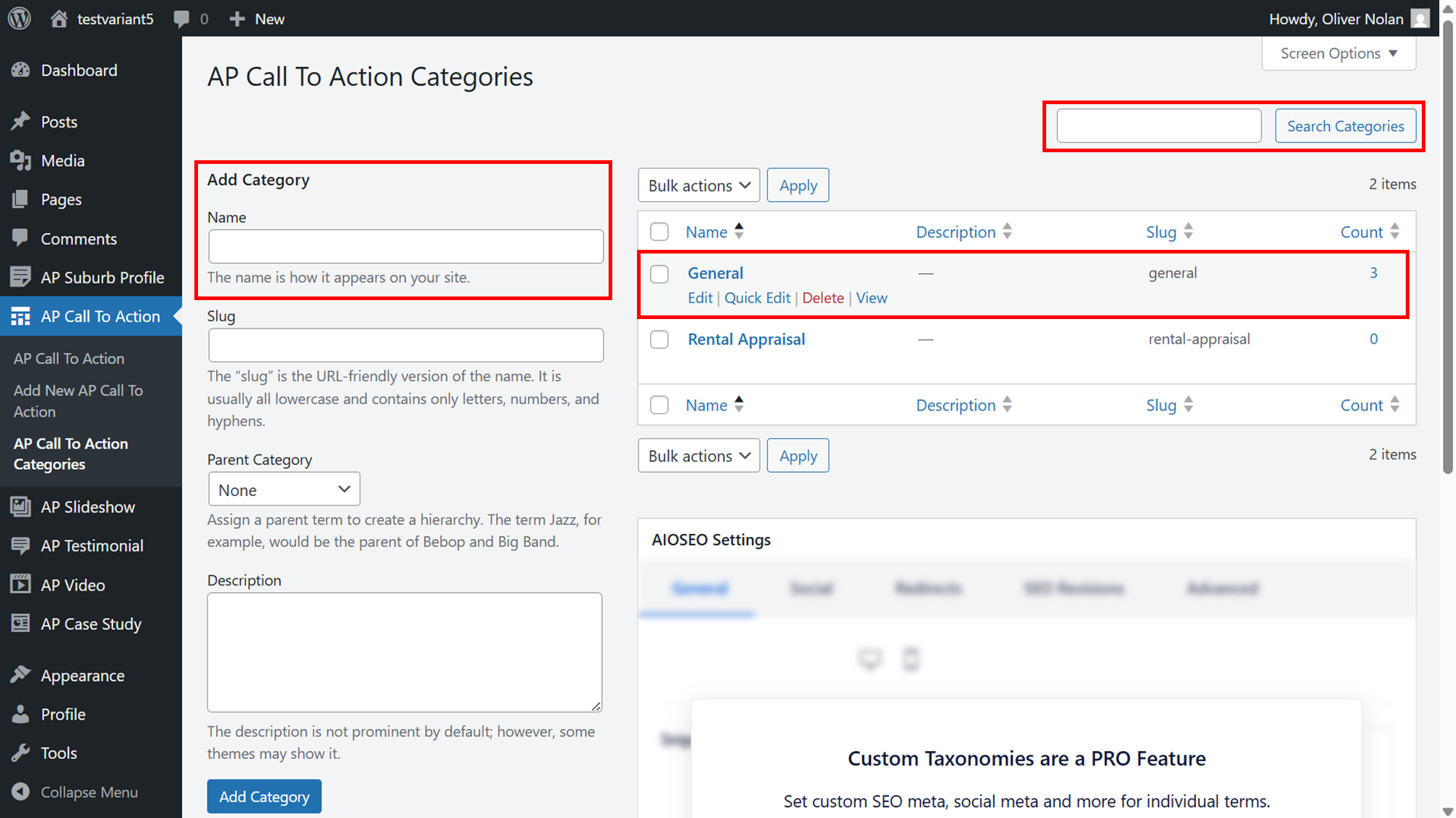 Adding and Understanding AP Call to Action Categories