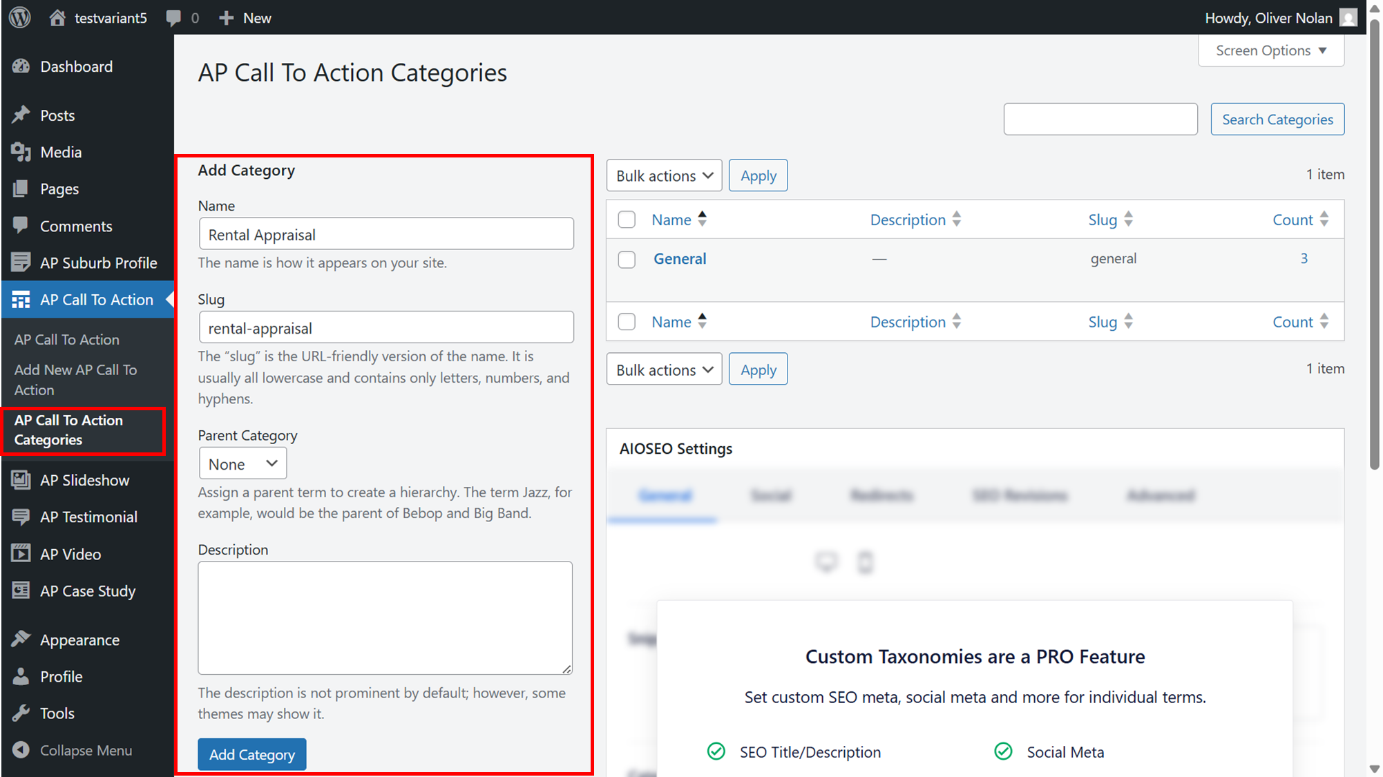 Adding and Understanding AP Call to Action Categories