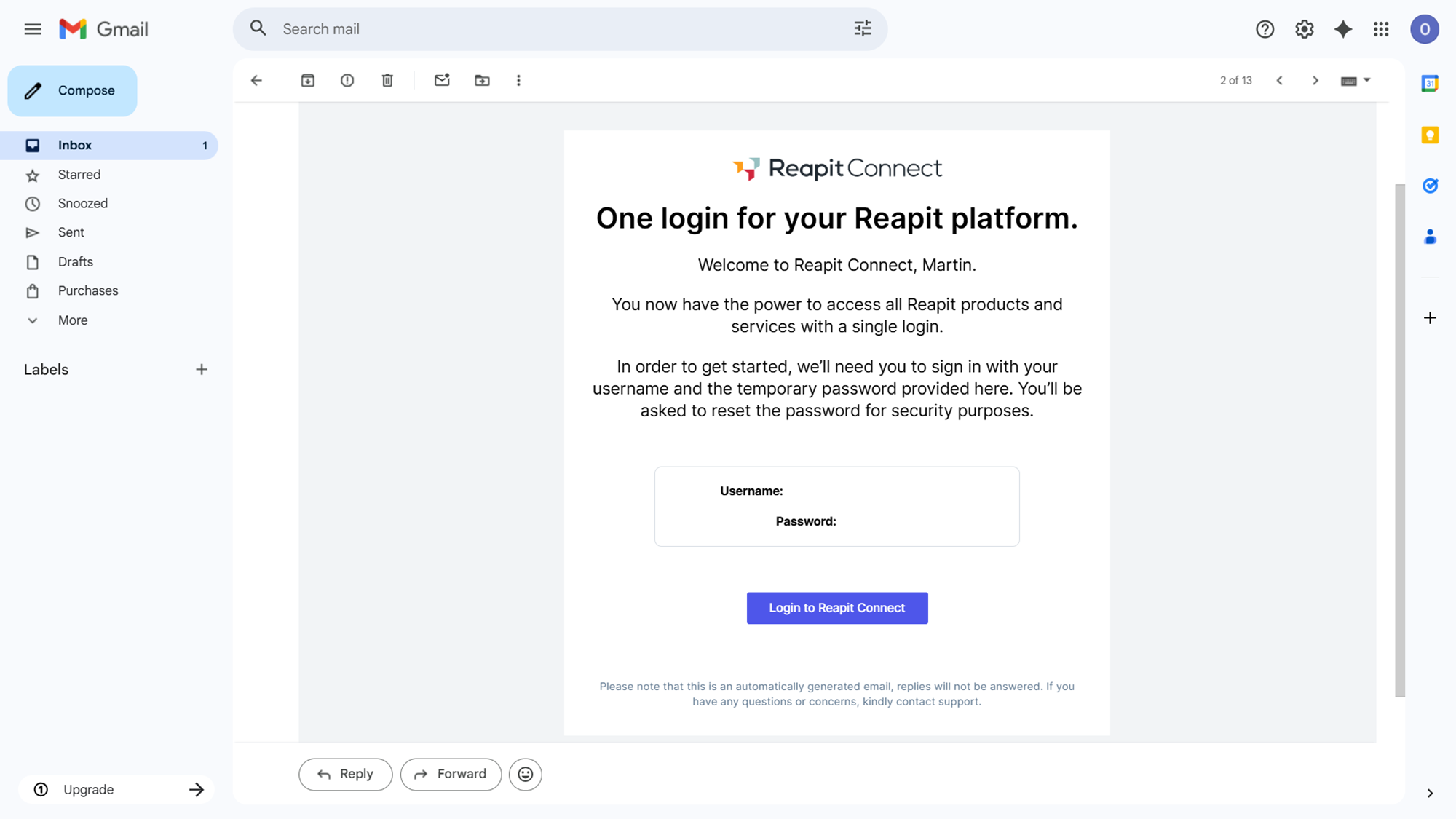 Logging in to Reapit Lettings with Reapit Connect