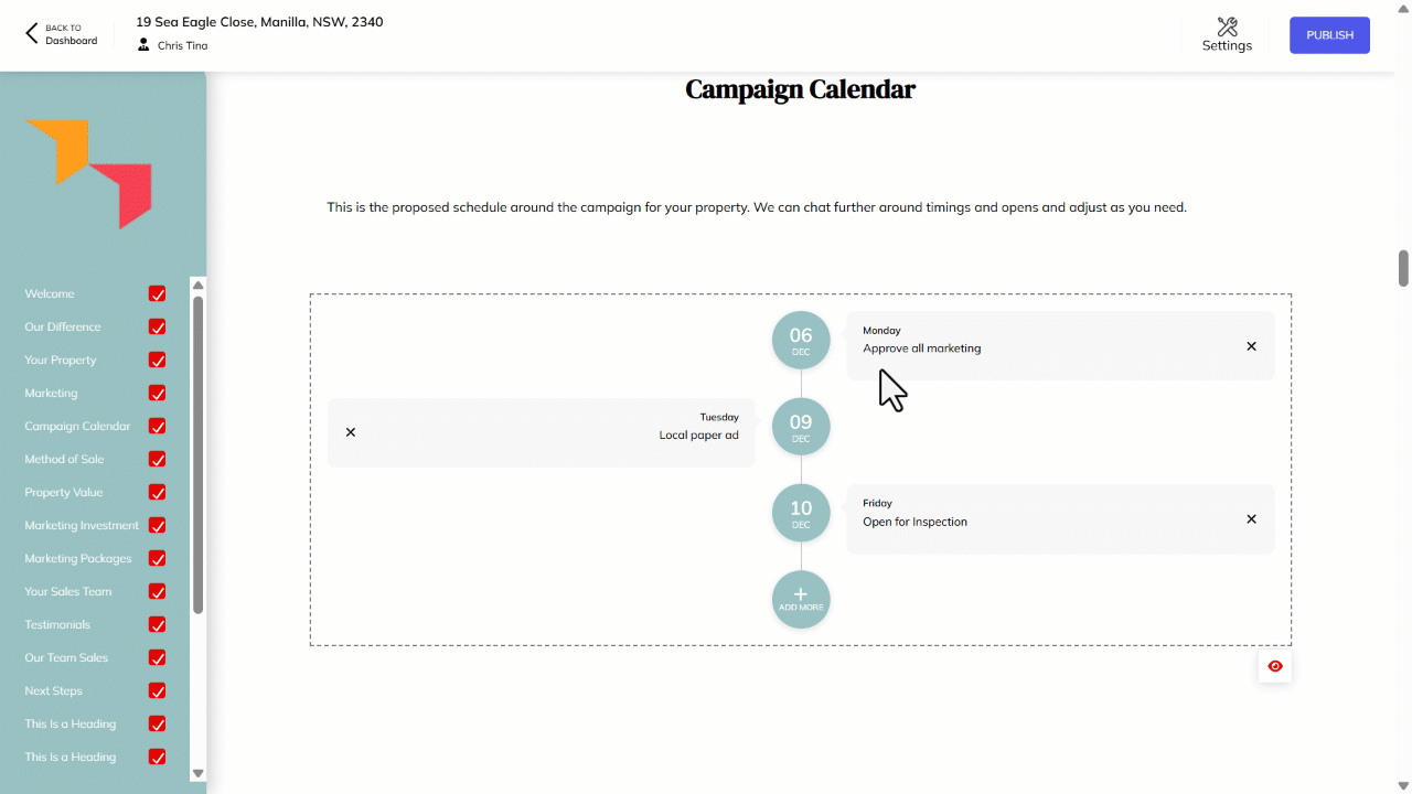 Editing Your Campaign Calendar