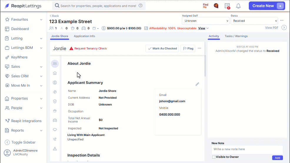 Generating an Agent Application Summary