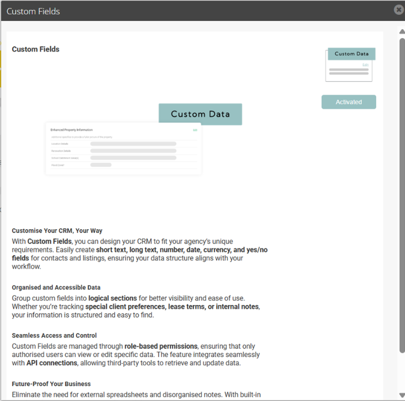 Creating and Configuring Custom Data Fields