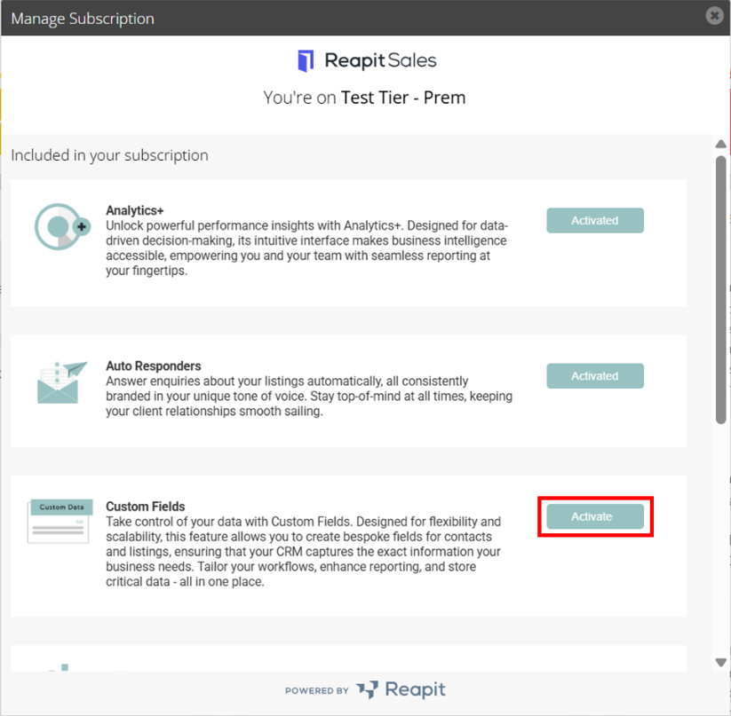 Creating and Configuring Custom Data Fields