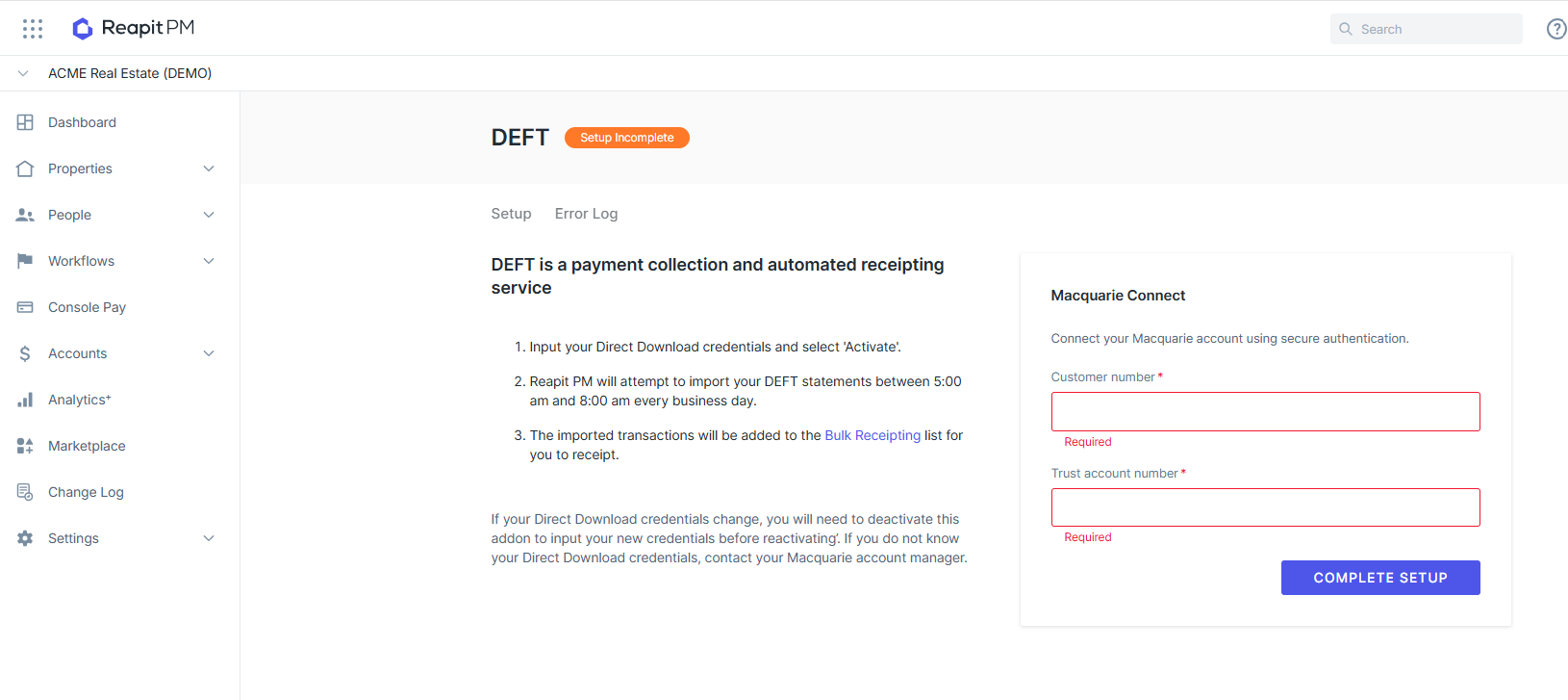 Managing DEFT integration