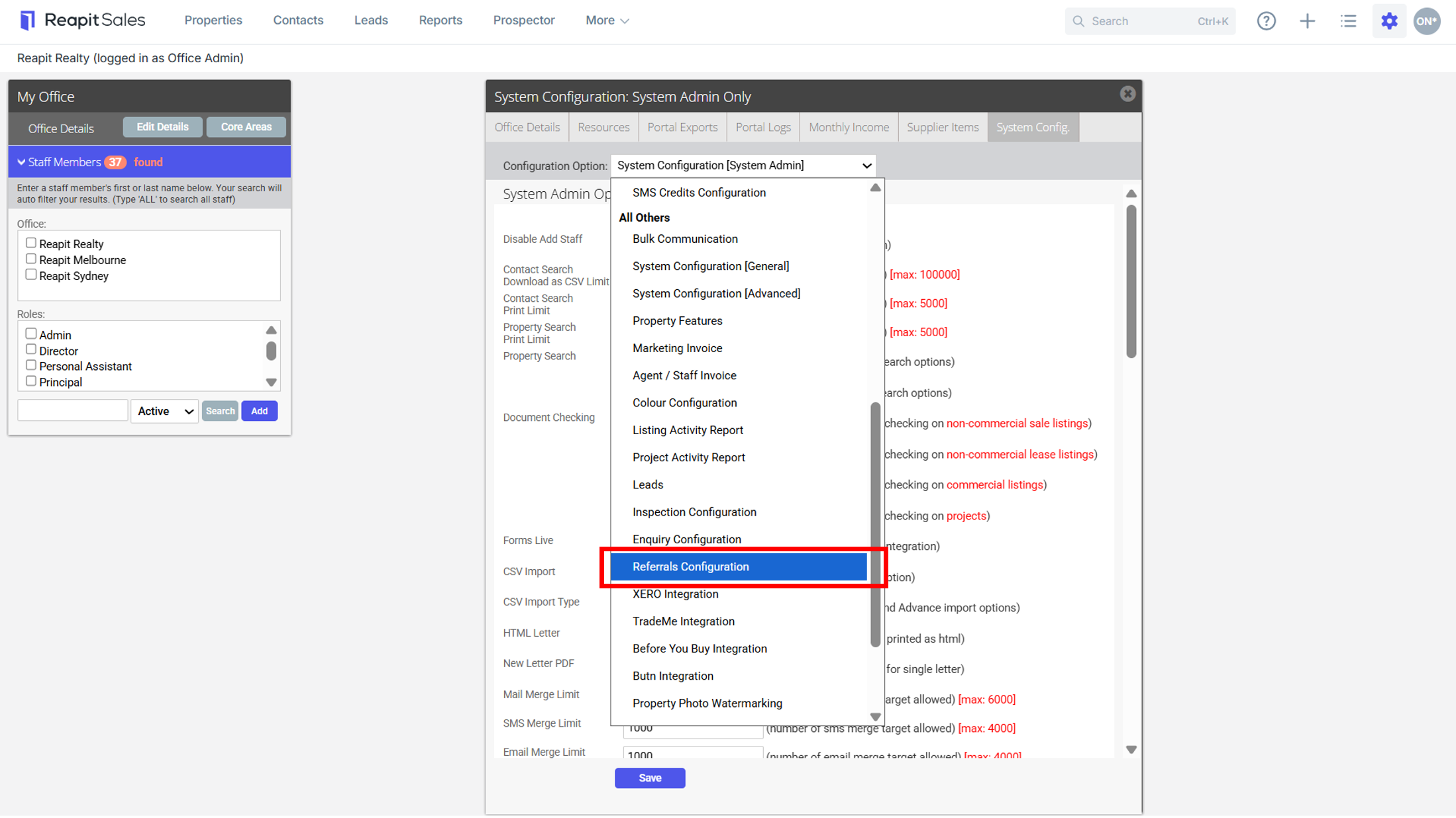 Reapit Sales + PM Integration: Activation & Referral Assignment