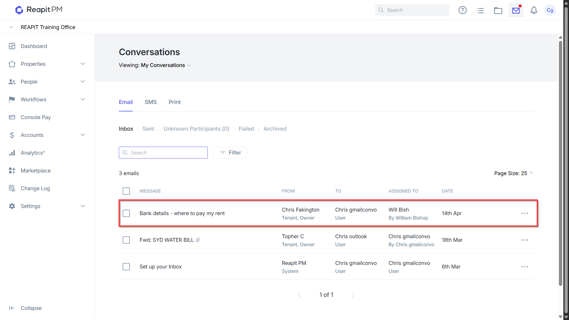 Conversations - Managing Email Actions and Features