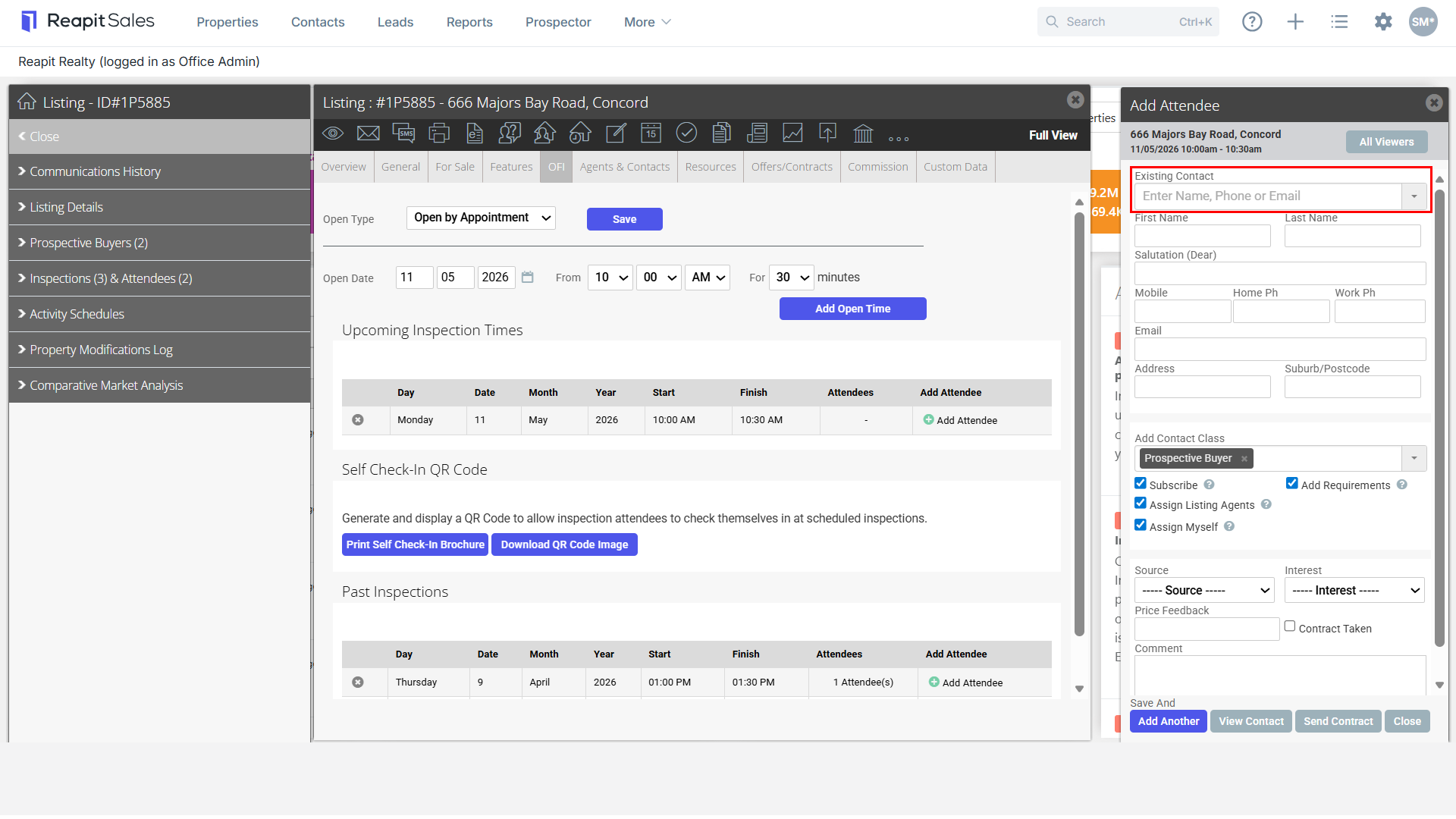 Existing/Duplicate Contact Manager within the Reapit Sales Desktop