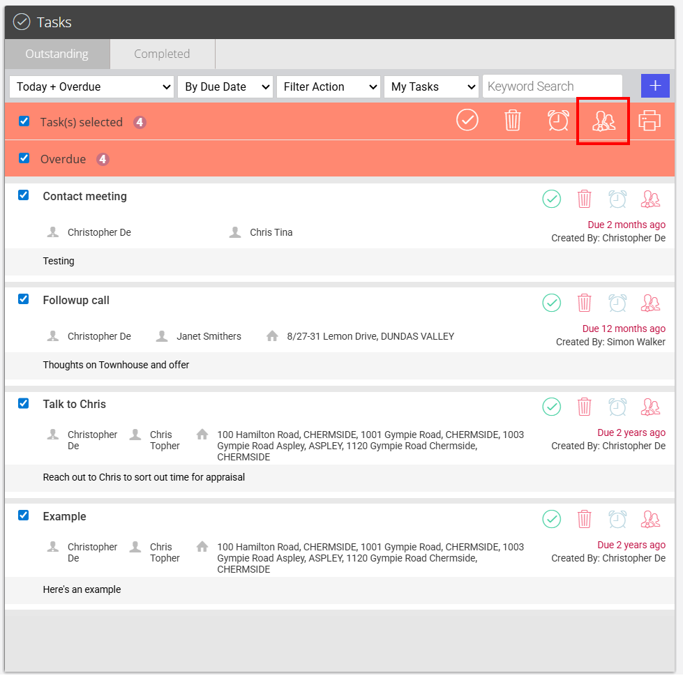 Reassign Tasks