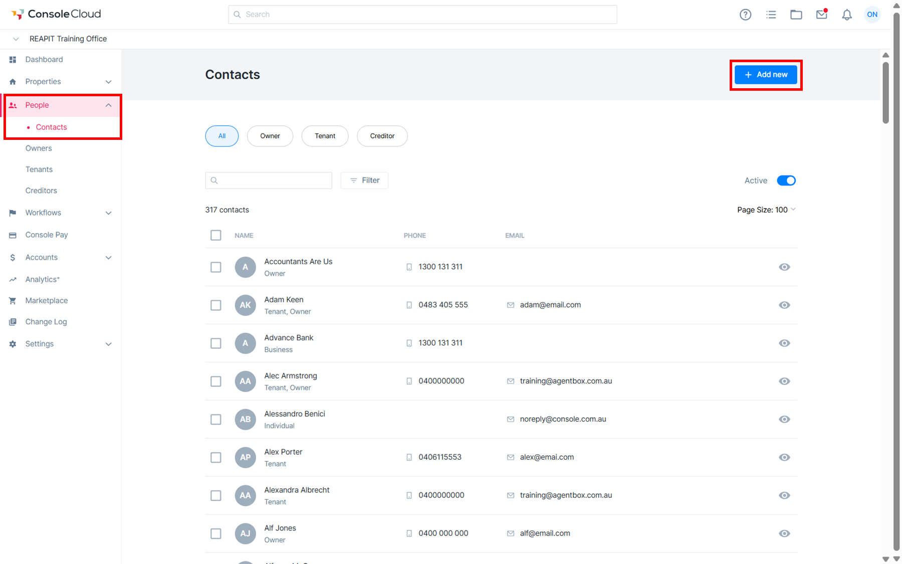 Managing Contacts
