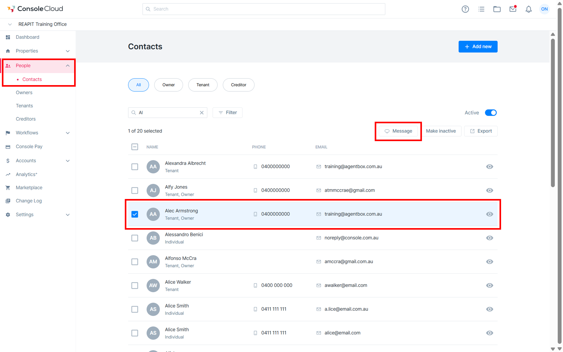 Managing Contacts