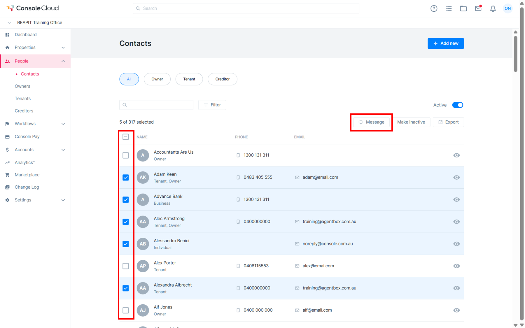 Managing Contacts