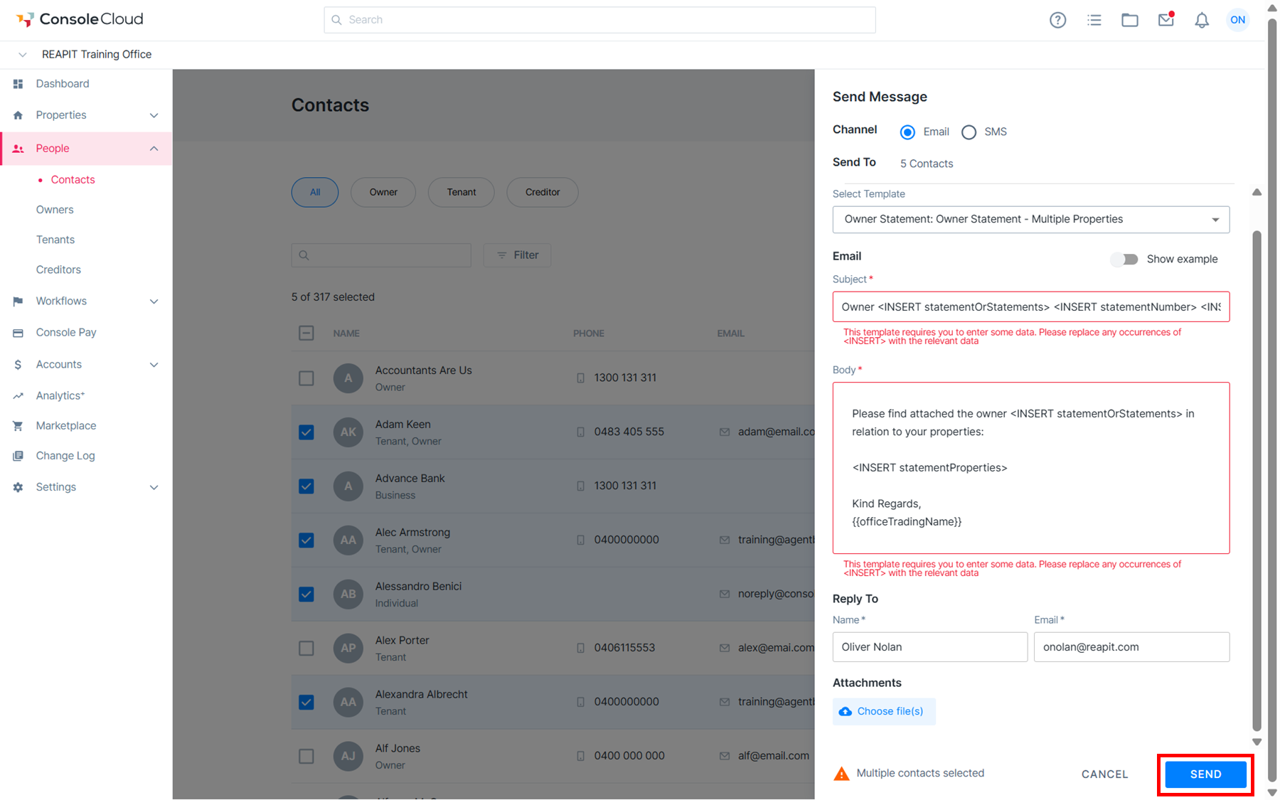 Managing Contacts