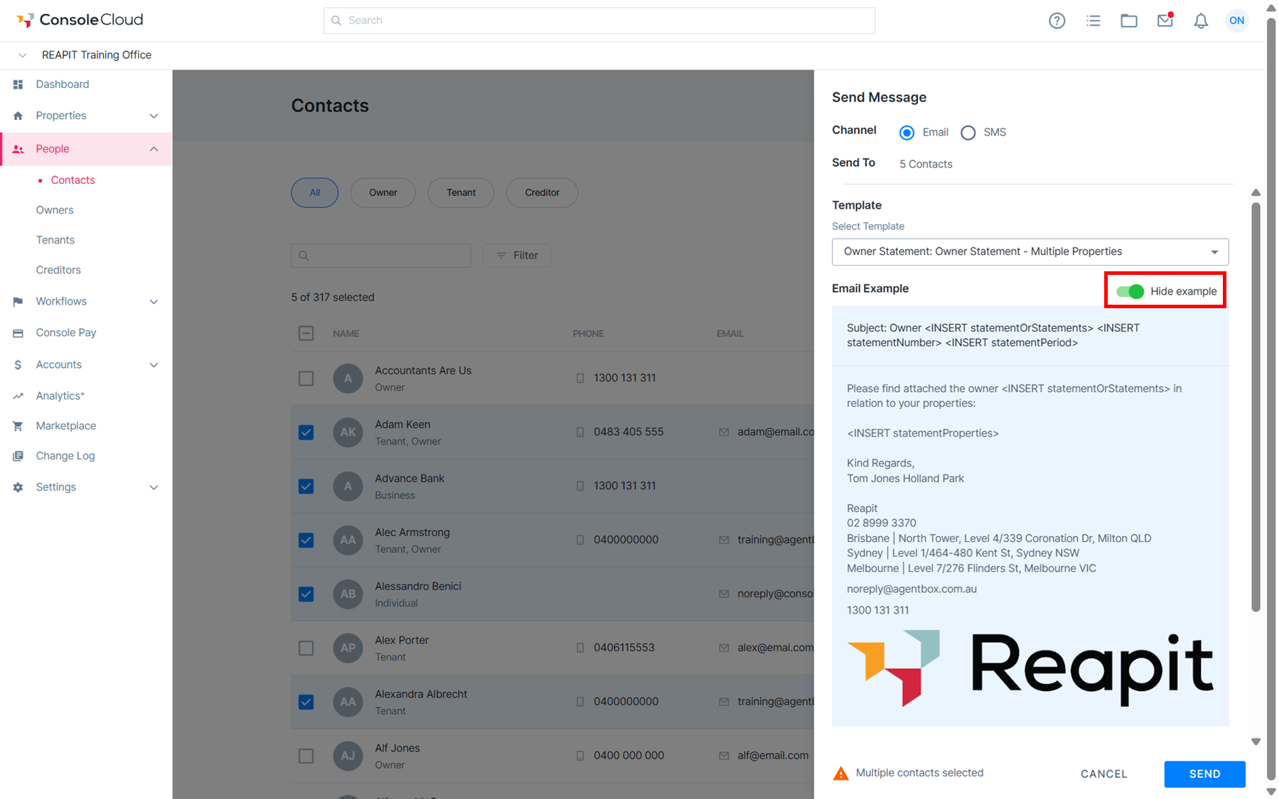 Managing Contacts
