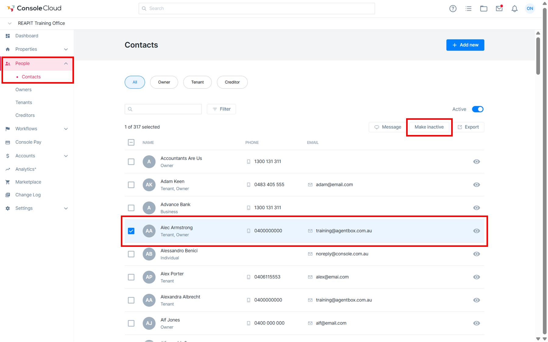 Managing Contacts