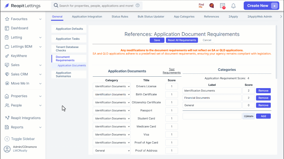 How to Edit Application Identification Document Points
