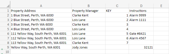 Import Keys with CSV or XLSX files