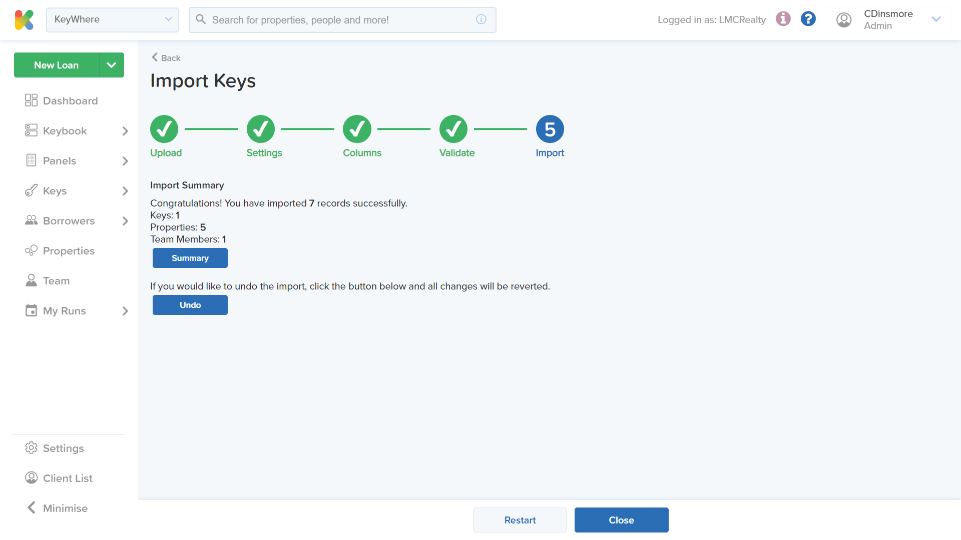 Import Keys with CSV or XLSX files